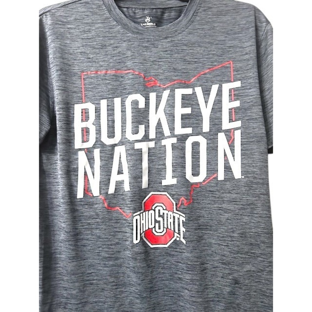 Ohio State‎ University T-Shirt S "Buckeye Nation" Gray Graphic Athletic Tee OSU - Picture 5 of 8